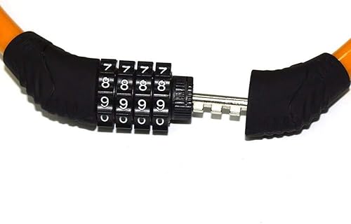 Miniatura 4 de Sanwo - Candado de seguridad para bicicleta de 4 dígitos con combinación de bloqueo. 2 pies x 12 pulgada