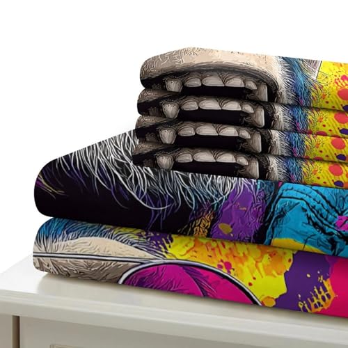 Housse de couette 3D hypoallergique King contre les irritations de lit ado - 7
