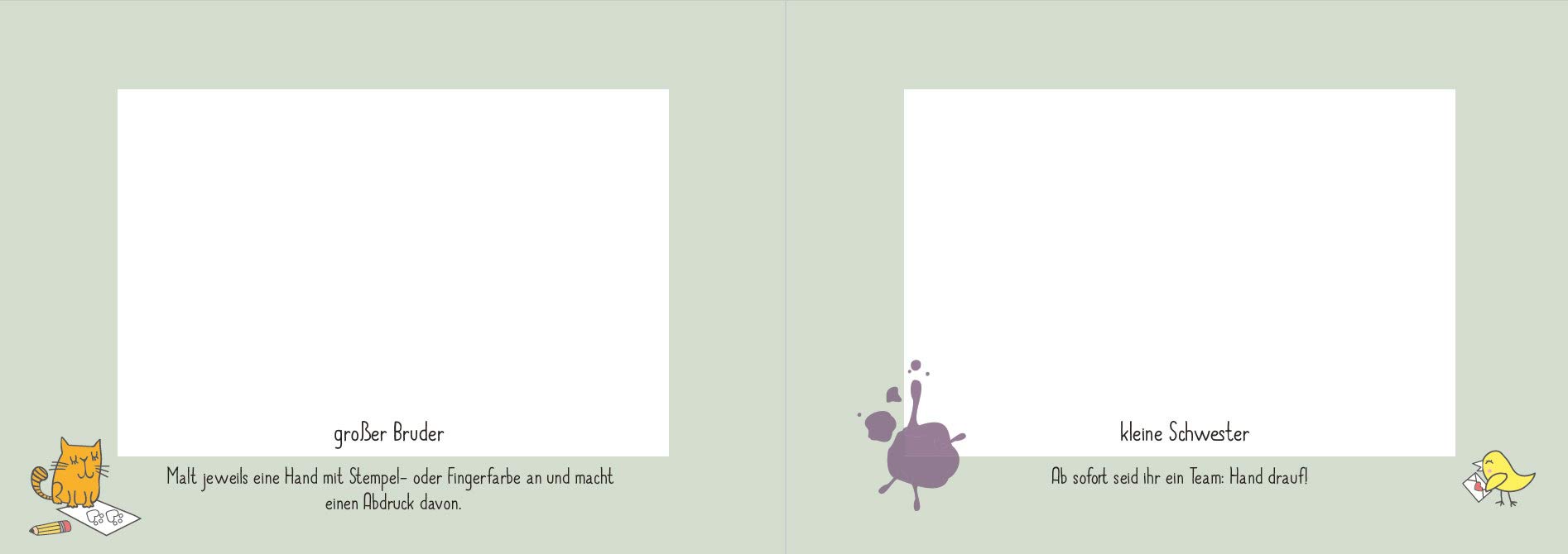 Gift for Big Brother, "kleine Schwester + großer Bruder" Book, Environmentally Friendly, Recycled Paper - Image 4