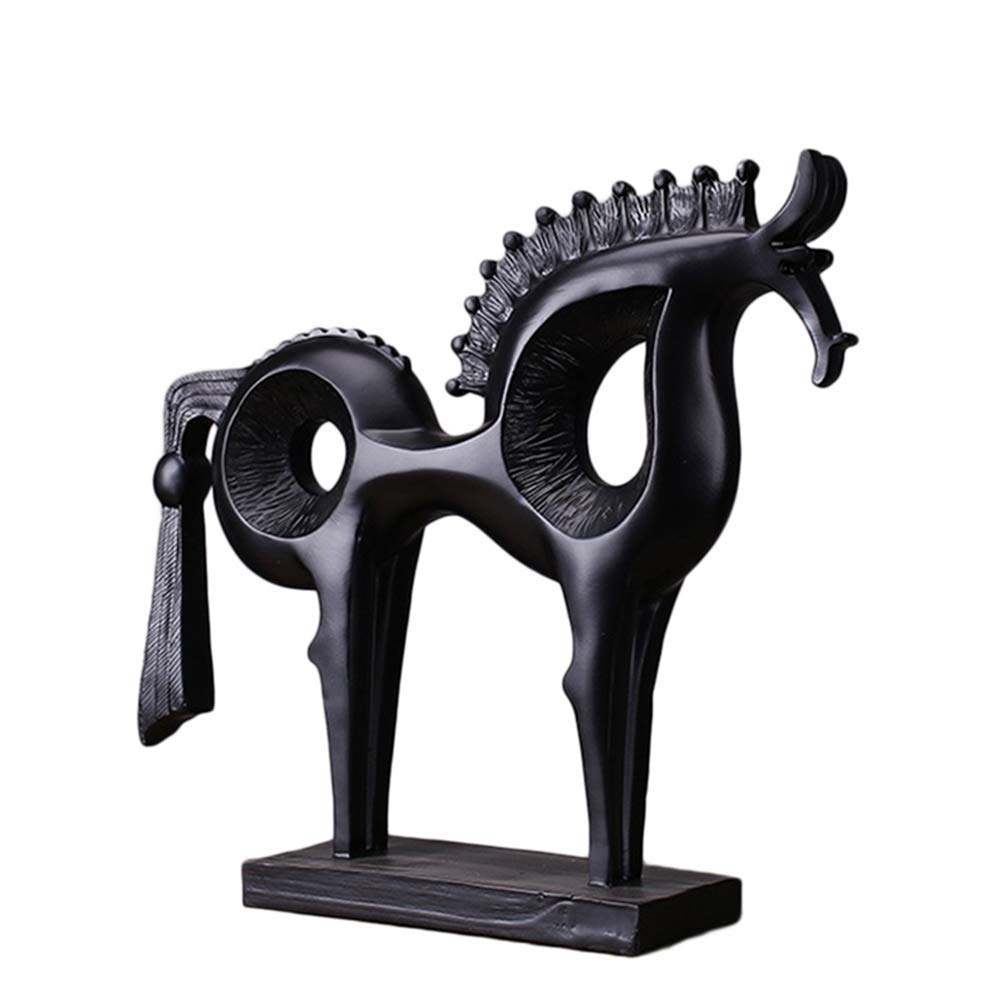 Amazon.co.jp: 馬の抽象的な彫刻樹脂の装飾品家の装飾のための