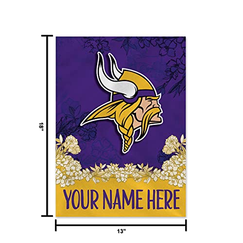 Image of Rico Industries NFL Standard /Primary Personalized 13 inch x 18 inch Double Sided Garden Flag