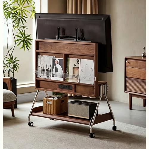 Soporte TV móvil con ruedas y estantes para 40 a 75 pulgadas miniatura 4