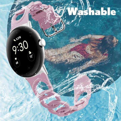 3 Pack de correas de silicona deportiva ajustable para Google Pixel Watch miniatura 4