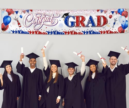 Image of 2026 Graduation Decorations-Large Congrats Class of 2026 Banner Congrats Grad Yard Sign Banner Decoration for for Graduation Party Supplies Graduation Decorations 2026