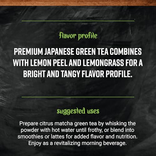 Té verde matcha con cítricos orgánico 16 onzas miniatura 4