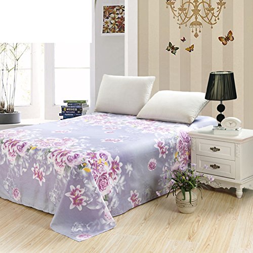 Linge de lit en coton sergé lin drap plat 230x250cm grand modèle