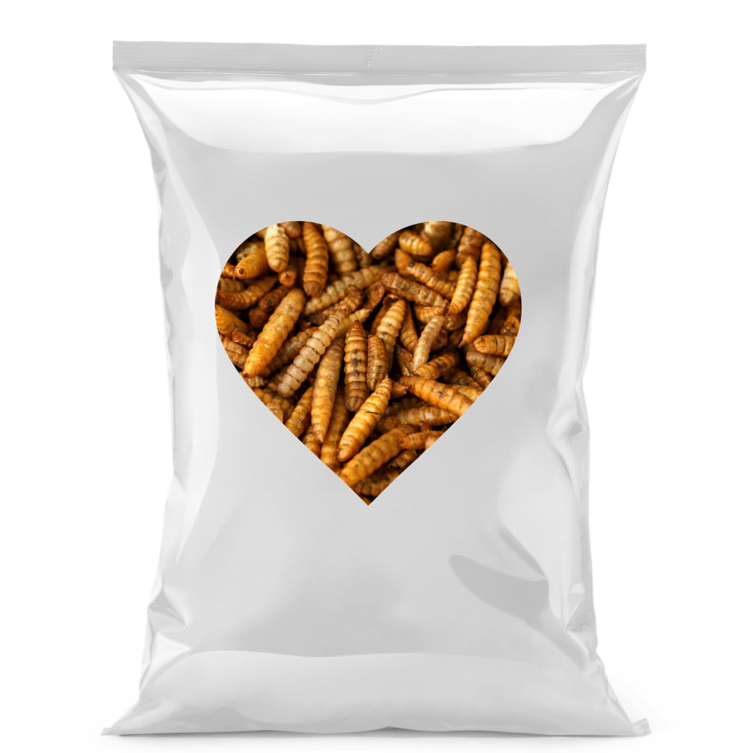 UK Grow Premium Calci Worms for Wild Birds - High-Calcium Dried Insect Larvae, Available in 1L, 2L, 3L, 5L, 10L, and 20L Bags (2 Litre)