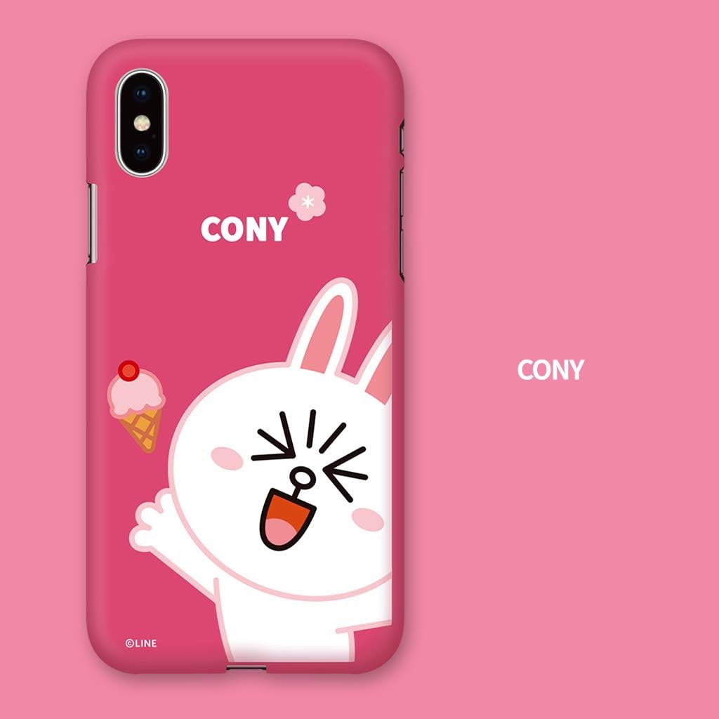 LINE FRIENDS KCL-CBS001 iPhone Xs Case, iPhone X, Color Soft Basic Brown, iPhone Cover, 5.8-Inch, Wireless Charging Compatible, Officially Licensed Product