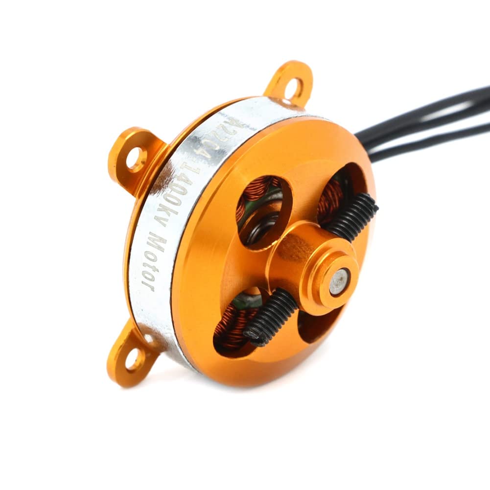 Akcesoria helikoptera RC Dla A 2204 A2204 7.5A 1400KV 50W SP Micro bezszczotkowy silnik W/mocowanie z 10A ESC dla RC dron samolot copter Quadcopter UFO Akcesoria wymienne (Color : Only 1400KV motor)