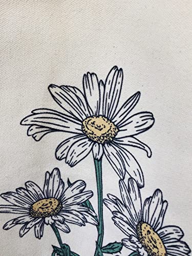 Grhose 2 Pcs Floral Tote Bag Aesthetic Flowers Botanical Shopping Bag Beautiful Flowers Reusable Grocery Bag For Women #TOP2