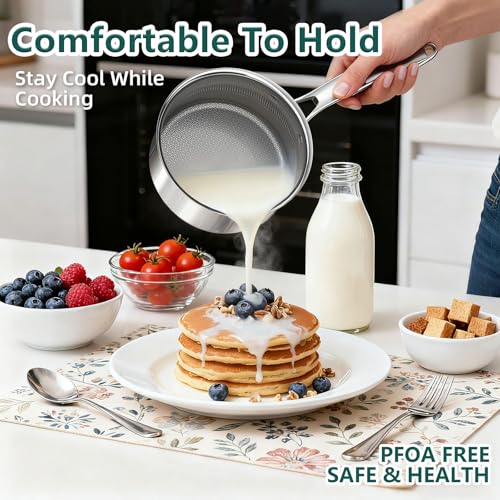 Yoehka 14-Piece Hybrid Stainless Steel Cookware Set, Pots and Pans Set with 3 Silicone Tri - image 9