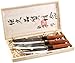 Messe mit günstig Kaufen-TokioKitchenWare Messer: 3-teiliges Messerset, handgefertigt, mit Echtholzgriff (Santoku Messer, scharfe Messer, Chinesische Set)