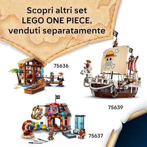 ONE PIECE Battaglia ad Arlong Park - Giocattolo Interattivo con 5 Minifigure tra cui Luffy e Nami, e una Pagoda che Crolla - Regalo per Bambini, Bambine e Fan degli Anime da 9 Anni in su - 75638 - Lego - Immagine 8