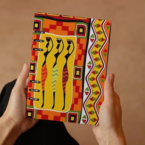 Carnet de notes africain A5 esthétique rigide, idée cadeau originale