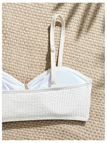 Floerns Girl's Bikini Swimsuit Metal Starfish Textured Spaghetti Strap Bathing Suit3