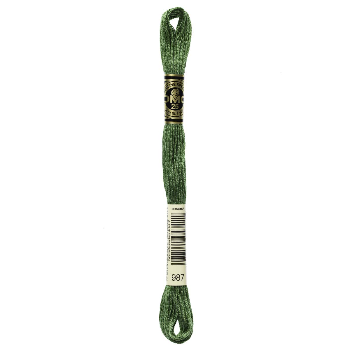 DMC Embroidery Floss Mouline Stranded Cotton Thread for Hand Embroidery and Sewing - Colour No: 987-12 x 8m Skeins โ image 1