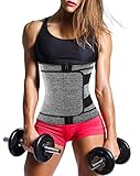 Women Neoprene Corset Waist Trainer Workout Sauna Sweat Trimmer Cincher Belly Slimmer with Zipper (G