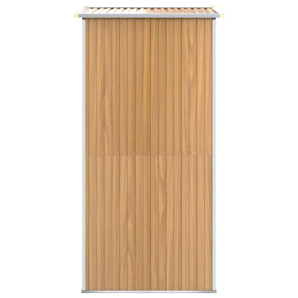 vidaXL Capanno Giardino Marrone Chiaro 192x108x223 cm Acciaio Zincato