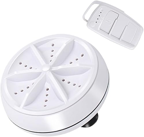 Portable Mini Washer Turbo Washer for Travel Low Noise USB Powered Washing Machine for Hand-washing Clothes and Underwear in Any Bucket Basin Stain