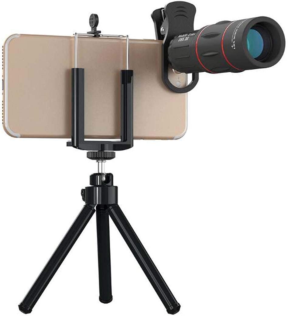 Teleobjetivo 18X para móvil monocular ajustable con cabezal externo HD 6