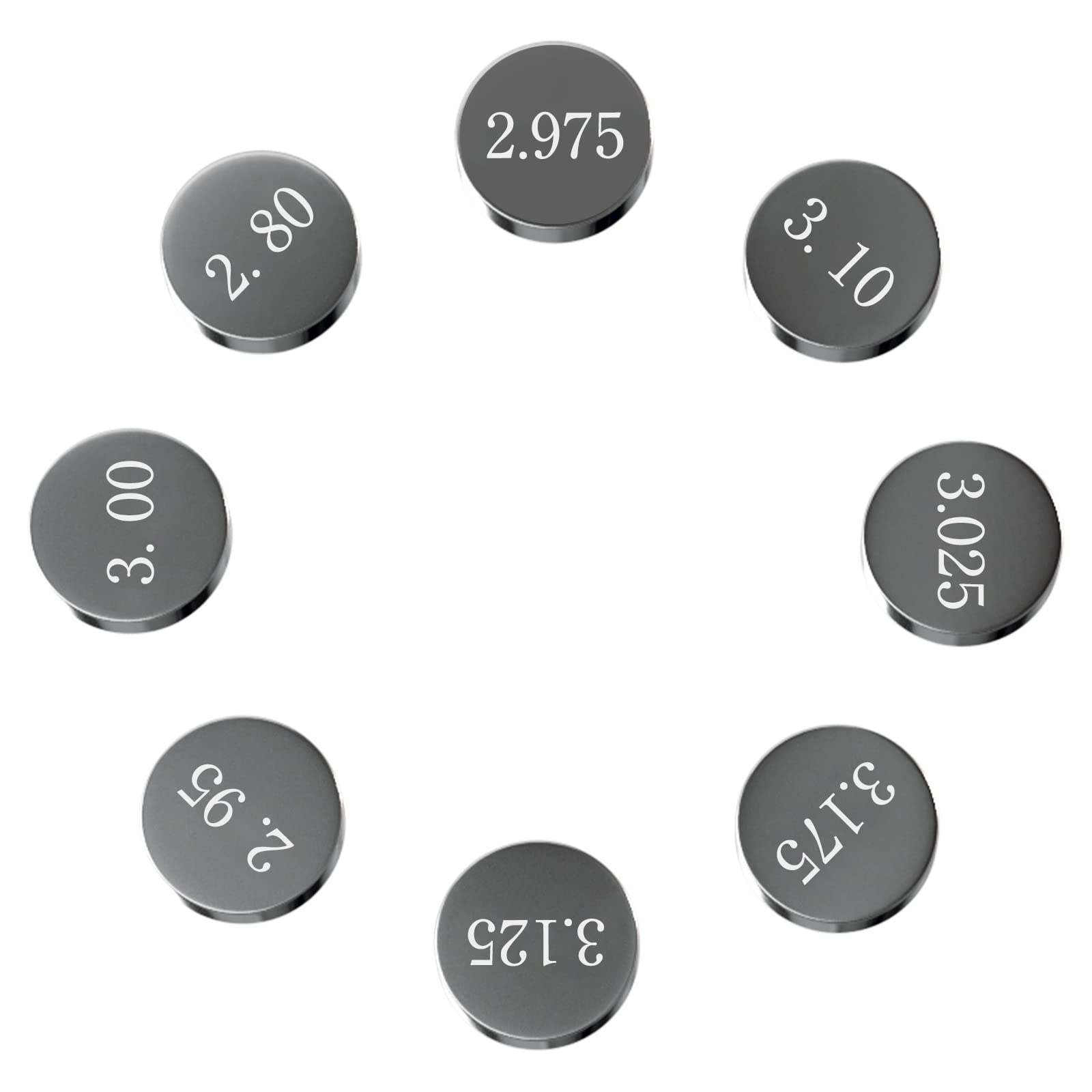 Road Passion 10.0mm Ventil Shim Ventileinstellplättchen Kit 1.875mm-3.200mm 1x55 pcs für 500 2012-2015/500 XC-W 2012-2015/530 2008-2011/530 XC-W 2008-2011