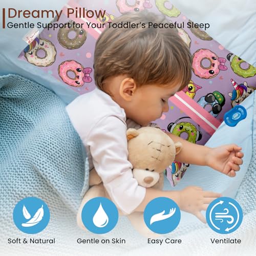 Image of Personalized Pillow for Kids - Custom Name, Super Soft Cotton Kids Cushion for Infants & Toddlers, 1 Month to 5 Year Olds, Keeps Head & Neck Comfortable, Adorable Prints