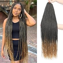 Crochet Hair for Black Women - 14 Inch&34Inch 8 Packs Senegalese Twist Crochet Hair Pre Looped, 35 Strands/Pack Ombre Twist Crochet Hair