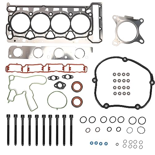 Image of Head Gasket Set with Bolts, 2.0L, for Audi A4, Q5, A6, A3, A5, TT Quattro, for Volkswagen Tiguan CC Eos GTI Beetle Passat, 2008-2013, 2.0L DOHC Turbocharged, HS26455PT ES72310(64pcs)