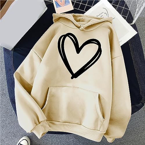 Womens Hoodies Long Sleeve Sweatshirts Casual Drawstring Heart Graphic Fleece Pullover Fashion Teen Girls Y2k Clothes3