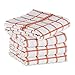 DII Basic Terry Collection Windowpane Dishtowel Set, 16x26, Spice, 4 Count