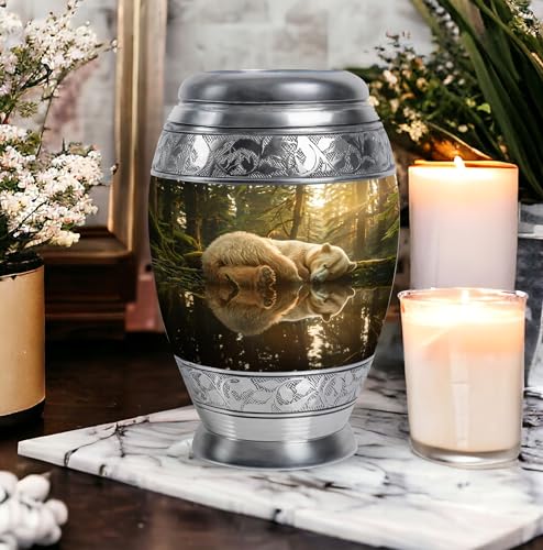 Image of Bear Urn - Urn for Ashes - Cremation Urns for Human Ashes Adult Male - Cremation Urns for Burial - Urns for Ashes Adult Female - (10 inch Pack of 1)