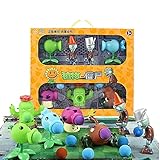  Plantas genuinas vs Zombie 2 Toy Can Fire Bullet Tabletop Game Anime Figure Peashooter Gatling Soft Goma Modelo de muñeca completa