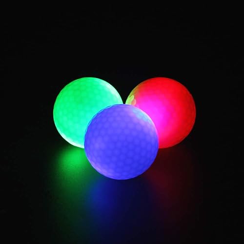 LED Light up Golf Balls, Glow in The Dark Night Glow Golf Balls