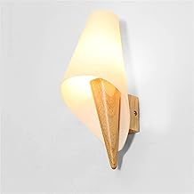 GRAWIT Luminária de parede japonesa criativa decoração de parede minimalista lâmpada de cabeceira lâmpada de cabeceira de madeira maciça led sala de estar corredor lâmpada varanda quarto arandela de vidro sombra holofotes de parede belo cenário