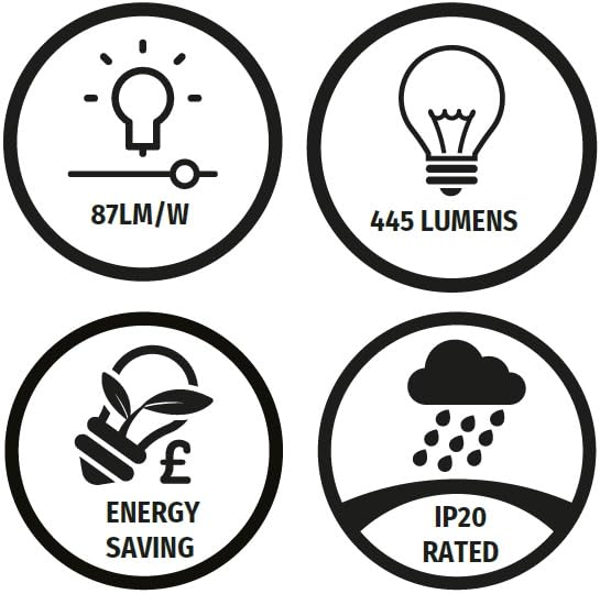 Bright Source Non-Dimmable LED GU10 Bulb, 6W, 445lm, 38°, 6500K Daylight White, 10 Pack - Image 4
