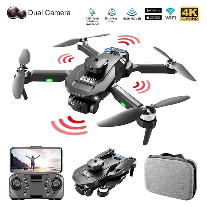 Image of FITIJA-Drone-with-4K-Camera-WiFi-FPV-1080P-HD-Dual-Foldable-RC-Drone-Altitude-Hold-Headless-Mode-Visual-Positioning-Auto-Return-App-Control-Multicolor-4 (D12)