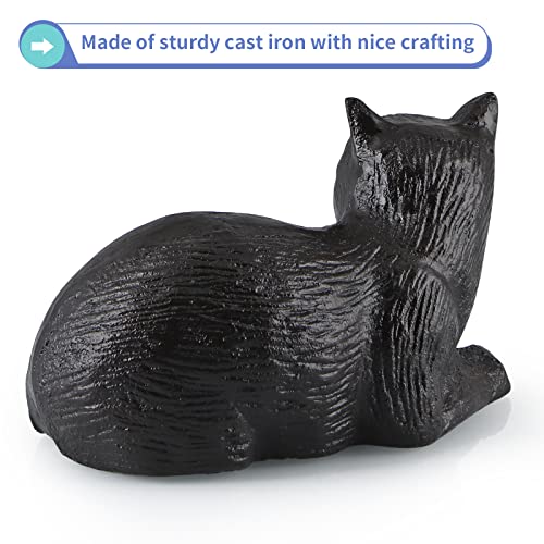 Estatua de gato de hierro fundido MOLIGOU decorativa miniatura 4