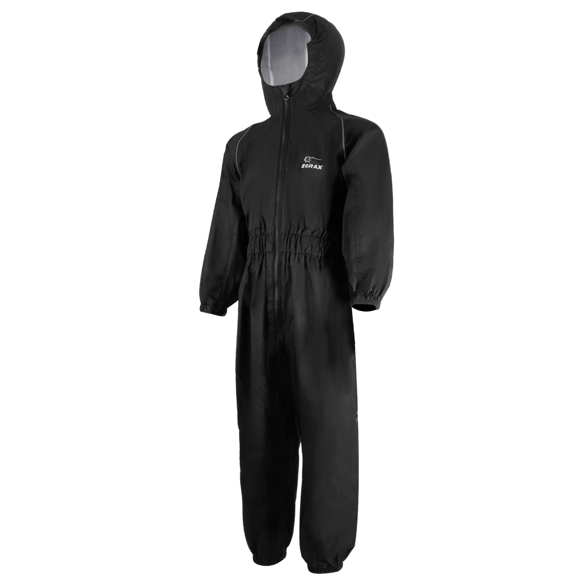 Zorax Combinaison de pluie imperméable tout-en-un légère pour garçons et filles - Unisexe - Coupe-vent - Avec capuche - Sac de transport