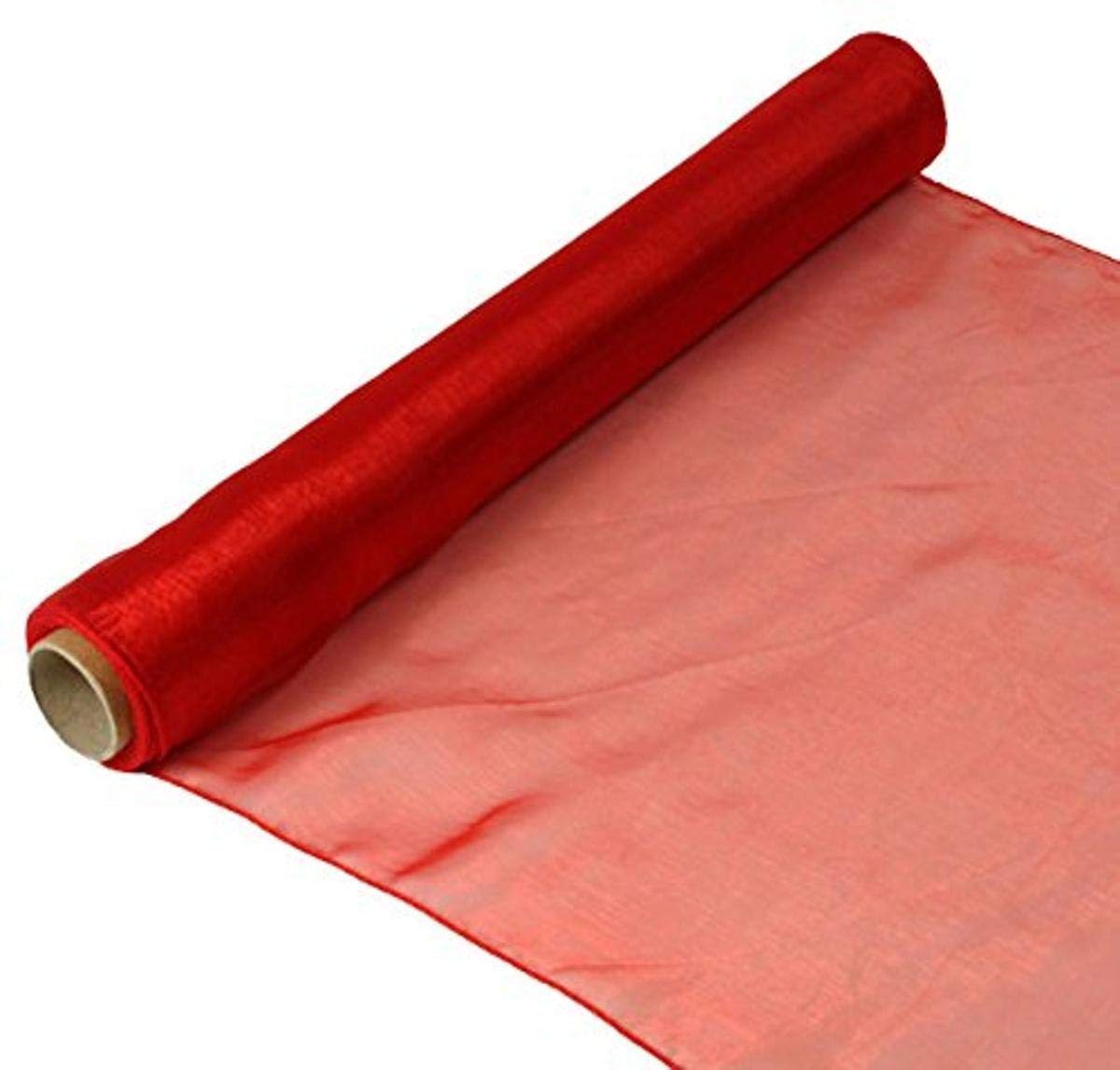 Eleganza Red Woven Edge Organza, 41 X 5 X 5 Cm