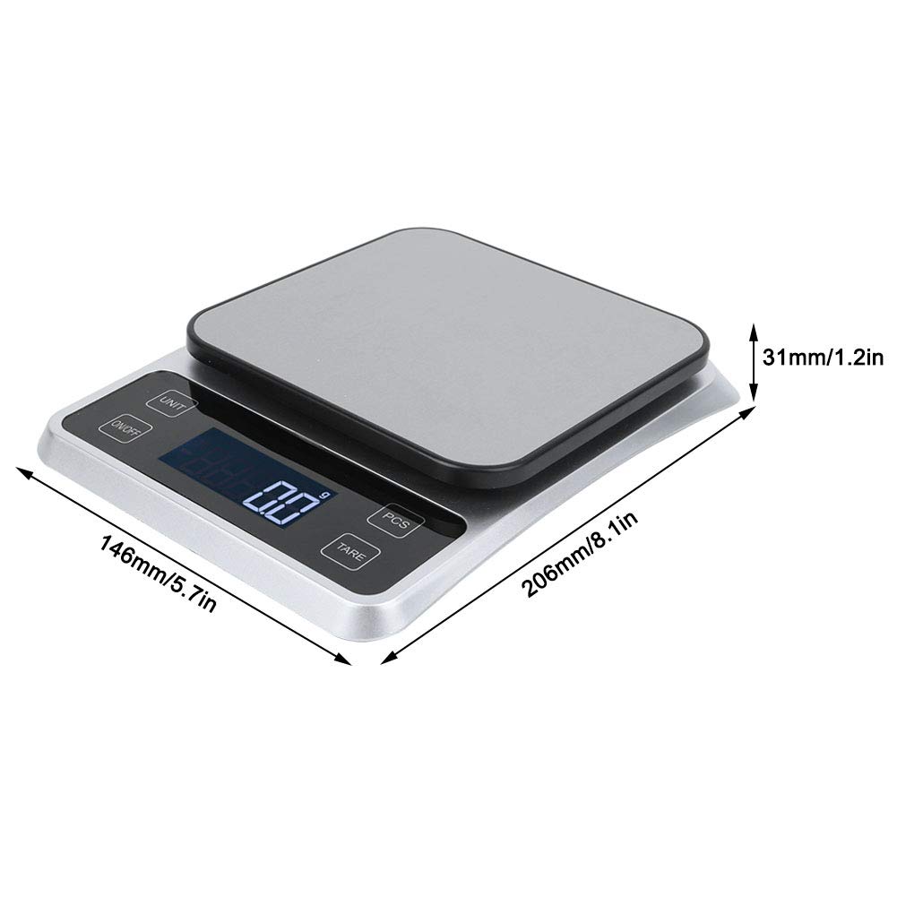 Cyfrowa waga kuchenna, elektroniczna waga Elektroniczna waga kuchenna Wagi kuchenne Cyfrowa waga Abs ze stali nierdzewnej do ważenia w kuchni Double the comfort