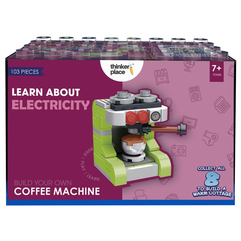 Image of STEM Home Appliance Coffee Machine Building Blocks Set (95 Pcs) | DIY Kitchen & Pretend Play Toy for Kids 6+ Years (Boys & Girls) | Educational Role Play Creativity Toy