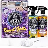 Salty Captain Sweet Seats Kit - Boat Upholstery Cleaner and Protectant Kit with Boat Seat Cleaner Spray & UV Marine Vinyl Protectant | RV, Car & Auto Vinyl Care | Boat Cleaning Supplies & Accessories