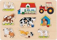 Steckpuzzle Bauernhof I: 30 x 21 x 2,4 cm, Holz, 9 Teile, per Stück