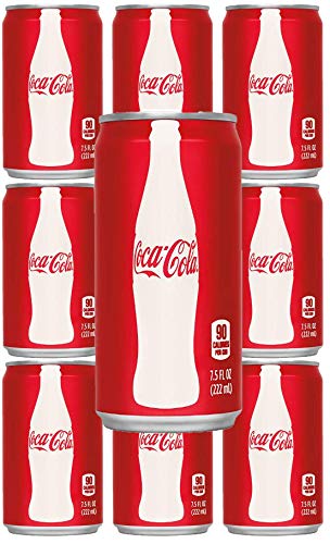Coke Mini Cans, 7.5 Oz, Pack of 10