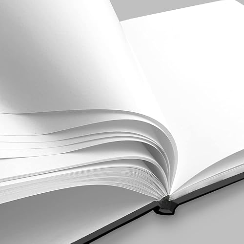 Miniatura 12 de Square 8x8" Bleedproof Marker Paper Pad, 110 gsm Alcohol Ink Bristol Paper Sketchbook, Handmade Journal Hardbound 88 Sheets (176 Pages) Markers Ink