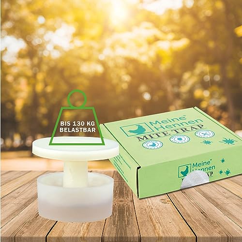 MeineHennen Original Milbensperre/Milbenfalle, der Milbenschutz Hühner - Einfache Montage im Hühnerstall - effektive Bekämpfung der roten Vogelmilbe/Hühnermilbe - Set mit Zwei Milbenfallen