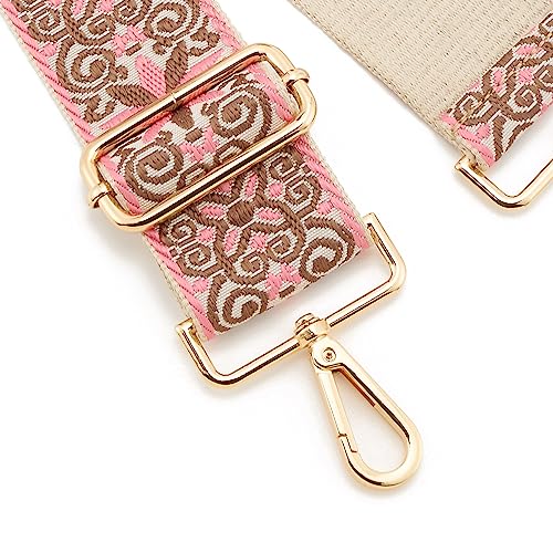 Image of Wide Shoulder Strap Adjustable Replacement Belt Guitar Style Crossbody Bag Handbag Strap Multicolor Canvas Straps(Wide:2in)(Color81)