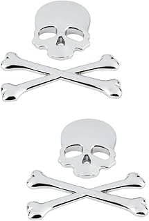 VICASKY 2 Peças Adesivos Viking Acessórios De Motocicleta Adesivos Para Esqueleto De Carro Decalque De Carro Decalque De Pirata Adesivo De Motocicleta Crânio Emblema De Automóvel Decalque