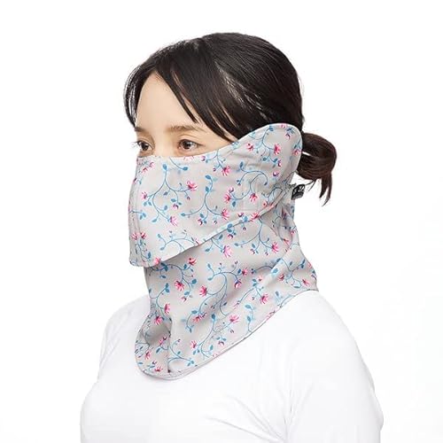 PDP 息苦しくない 繰り返し 洗える 日よけ UVカット 日焼け 防止 対策 予防 マスク フェイスマスク フェイスカバー PTA-M10 ライトグレー