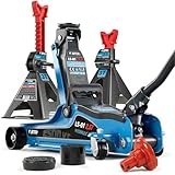 STIX Cric hydraulique avec chandelles Cric 2,5 t + Support 3 T, Stable et sûr, pour Atelier et Garage